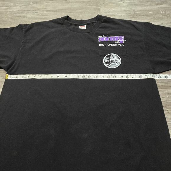 World's Famous Iron Horse Saloon Wizard Bike Week 1998 Short Sleeve T-Shirt Tee - Picture 6 of 8